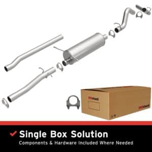 BRExhaust 2000-2003 Dodge Dakota Direct-Fit Replacement Exhaust System
