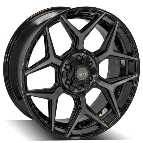 4PLAY Gen3 4P06 22x9 6x135mm & 6x5.5" +12et in Brushed Black - 4P06-22090-6D55-12BBT