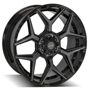 4PLAY Gen3 4P06 24x10 6x135mm & 6x5.5" +18et in Brushed Black - 4P06-24100-6D55-18BBT