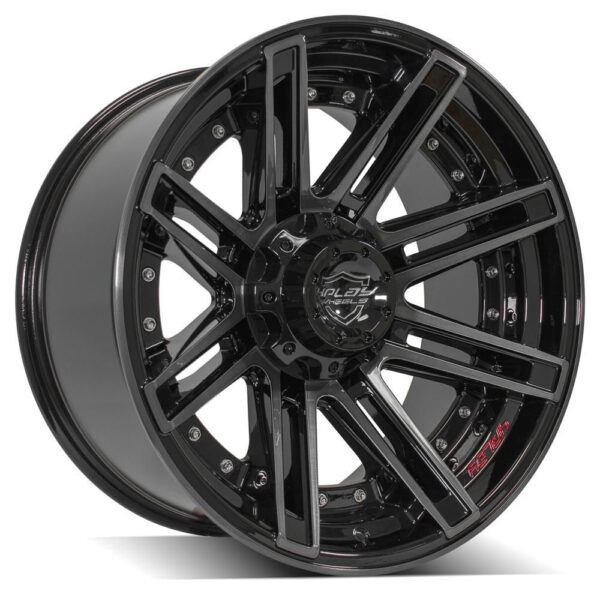 4PLAY Gen2 4P08 20x10 5x5" & 5x5.5" -24et in Brushed Black - 4P08-20100-5D55-24BBT