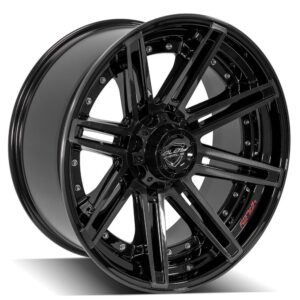 4PLAY Gen2 4P08 22x10 5x5" & 5x5.5" -24et in Brushed Black - 4P08-22100-5D55-24BBT