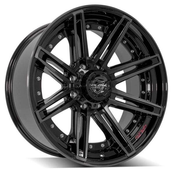 4PLAY Gen2 4P08 22x10 8x180mm -24et in Brushed Black - 4P08-22100-8180-24BBT