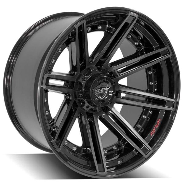 4PLAY Gen2 4P08 22x12 5x5" & 5x5.5" -44et in Brushed Black - 4P08-22120-5D55-44BBT