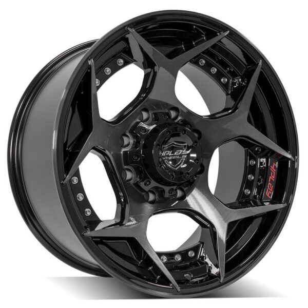 4PLAY Gen2 4P50 20x10 8x170mm -24et in Brushed Black - 4P50-20100-8170-24BBT