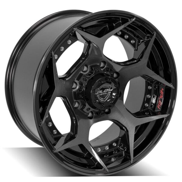 4PLAY Gen2 4P50 20x10 8x170mm -24et in Brushed Black - 4P50-20100-8170-24BBT