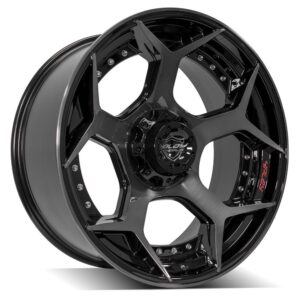 4PLAY Gen2 4P50 22x10 5x5" & 5x5.5" -24et in Brushed Black - 4P50-22100-5D55-24BBT