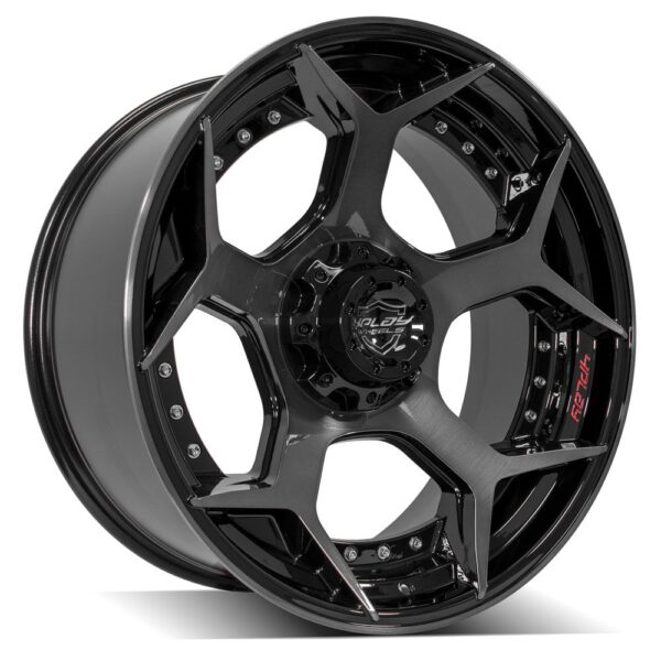 4PLAY Gen2 4P50 22x10 5x5" & 5x5.5" -24et in Brushed Black - 4P50-22100-5D55-24BBT