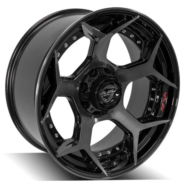 4PLAY Gen2 4P50 22x10 6x135mm & 6x5.5" -18et in Brushed Black - 4P50-22100-6D55-18BBT