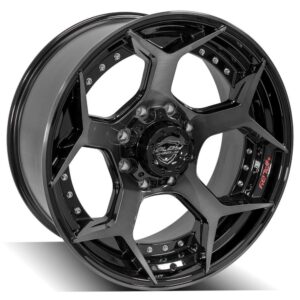 4PLAY Gen2 4P50 22x10 8x170mm -24et in Brushed Black - 4P50-22100-8170-24BBT