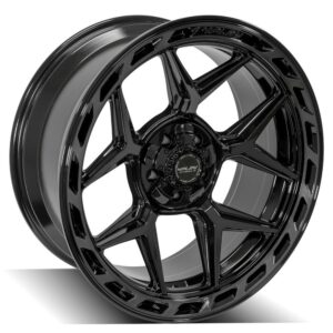4PLAY Gen3 4P55 22x10 5x5" & 5x5.5" -18et in Brushed Black - 4P55-22100-5D55-18BBT