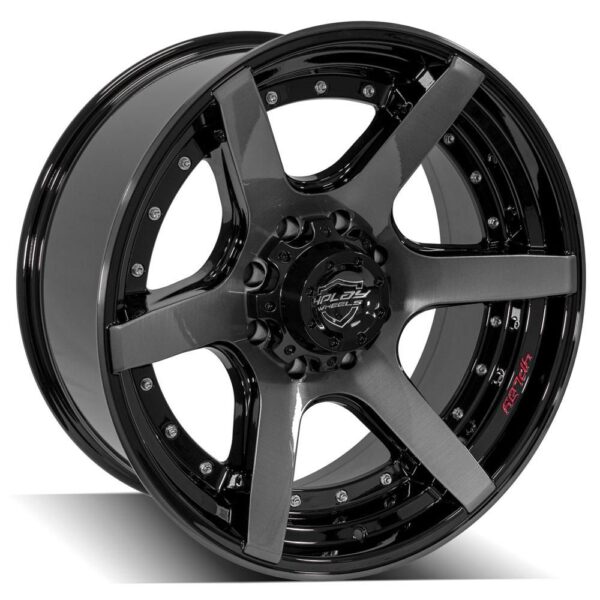 4PLAY Gen2 4P60 22x10 8x170mm -24et in Brushed Black - 4P60-22100-8170-24BBT