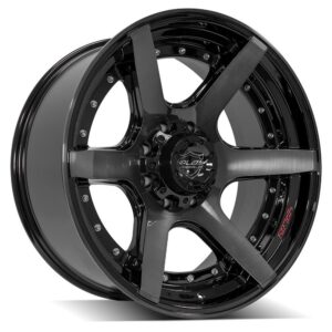 4PLAY Gen2 4P60 22x10 8x6.5" -24et in Brushed Black - 4P60-22100-8650-24BBT