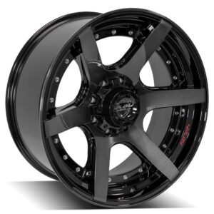 4PLAY Gen2 4P60 22x10 8x6.5" -24et in Brushed Black - 4P60-22100-8650-24BBT