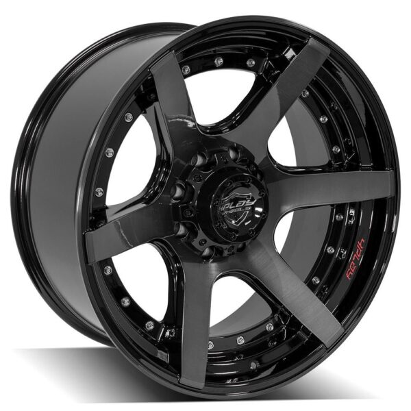 4PLAY Gen2 4P60 22x10 8x6.5" -24et in Brushed Black - 4P60-22100-8650-24BBT