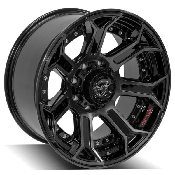 4PLAY Gen2 4P70 20x10 8x180mm -24et in Brushed Black - 4P70-20100-8180-24BBT
