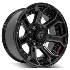 4PLAY Gen2 4P70 20x10 8x6.5" -24et in Brushed Black - 4P70-20100-8650-24BBT