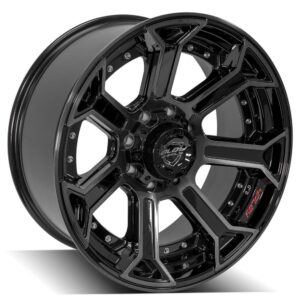4PLAY Gen2 4P70 22x10 8x170mm -24et in Brushed Black - 4P70-22100-8170-24BBT