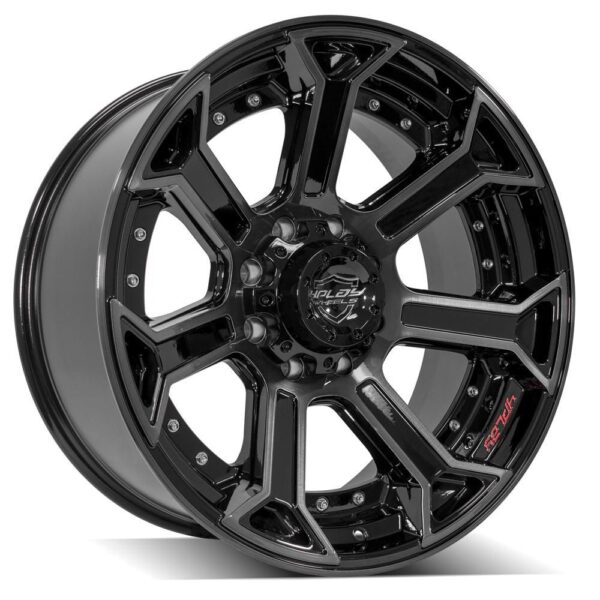 4PLAY Gen2 4P70 22x10 8x180mm -24et in Brushed Black - 4P70-22100-8180-24BBT