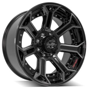 4PLAY Gen2 4P70 22x10 8x6.5" -24et in Brushed Black - 4P70-22100-8650-24BBT