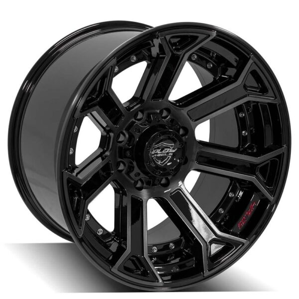 4PLAY Gen2 4P70 22x12 8x6.5" -44et in Brushed Black - 4P70-22120-8650-44BBT