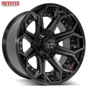 4PLAY Gen2 4P80R 20x10 5x5" & 5x5.5" -24et in Brushed Black - 4P80R-20100-5D55-24BBT