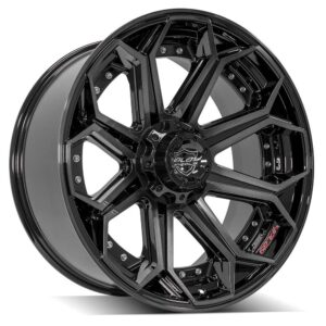4PLAY Gen2 4P80R 22x10 5x5" & 5x5.5" -24et in Brushed Black - 4P80R-22100-5D55-24BBT