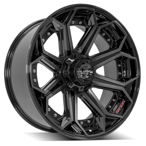 4PLAY Gen2 4P80R 22x10 5x5" & 5x5.5" -24et in Brushed Black - 4P80R-22100-5D55-24BBT