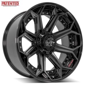 4PLAY Gen2 4P80R 22x10 6x135mm & 6x5.5" -18et in Brushed Black - 4P80R-22100-6D55-18BBT