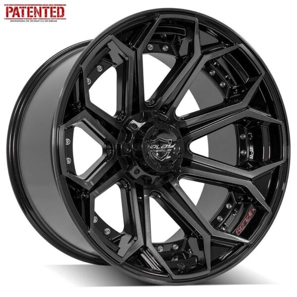 4PLAY Gen2 4P80R 22x12 6x135mm & 6x5.5" -44et in Brushed Black - 4P80R-22120-6D55-44BBT
