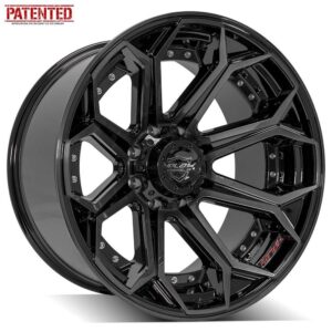 4PLAY Gen2 4P80R 22x12 8x6.5" -44et in Brushed Black - 4P80R-22120-8650-44BBT