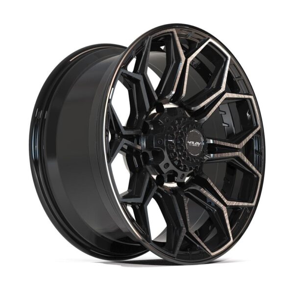 4PLAY Gen3 4P83 20x9 8x6.5" +0et in Brushed Black - 4P83-20090-8650-0BBT