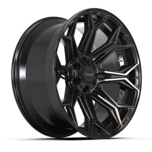 4PLAY Gen3 4P83 22x10 6x5.5 & 6x135mm -18et in Gloss Black - 4P83-22100-6D55-18B